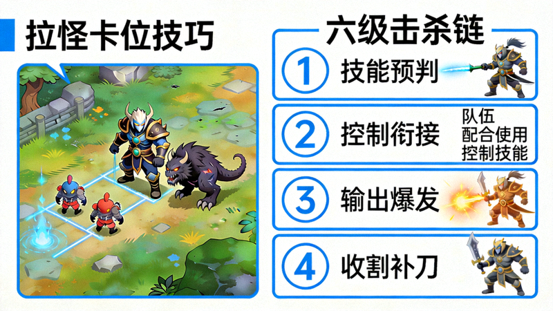 DOTA2 中单拉怪卡位与六级击杀链拆解画面